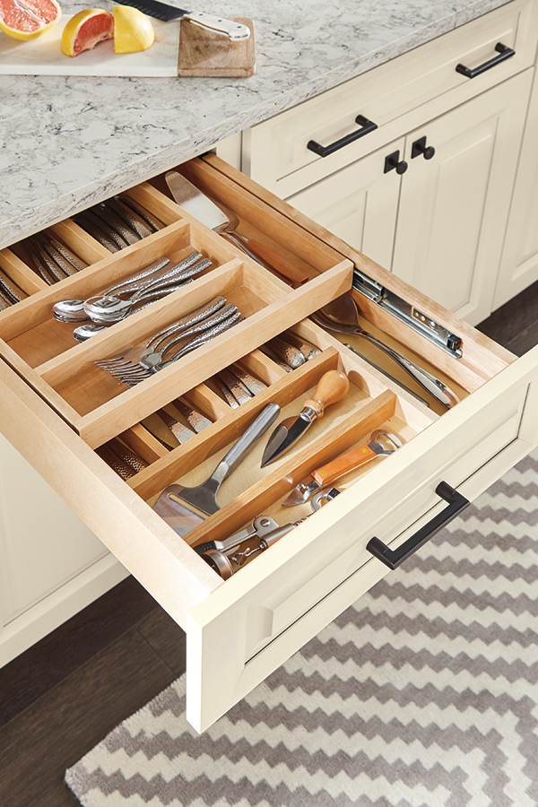 Cardell Kitchen Cabinet Accessories - Wood Tiered Drawer Storage