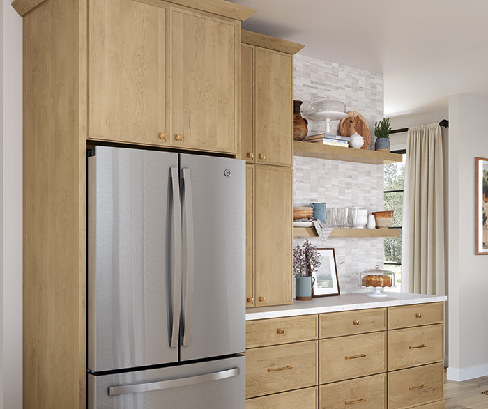 Brown Stained Kitchen Cabinets